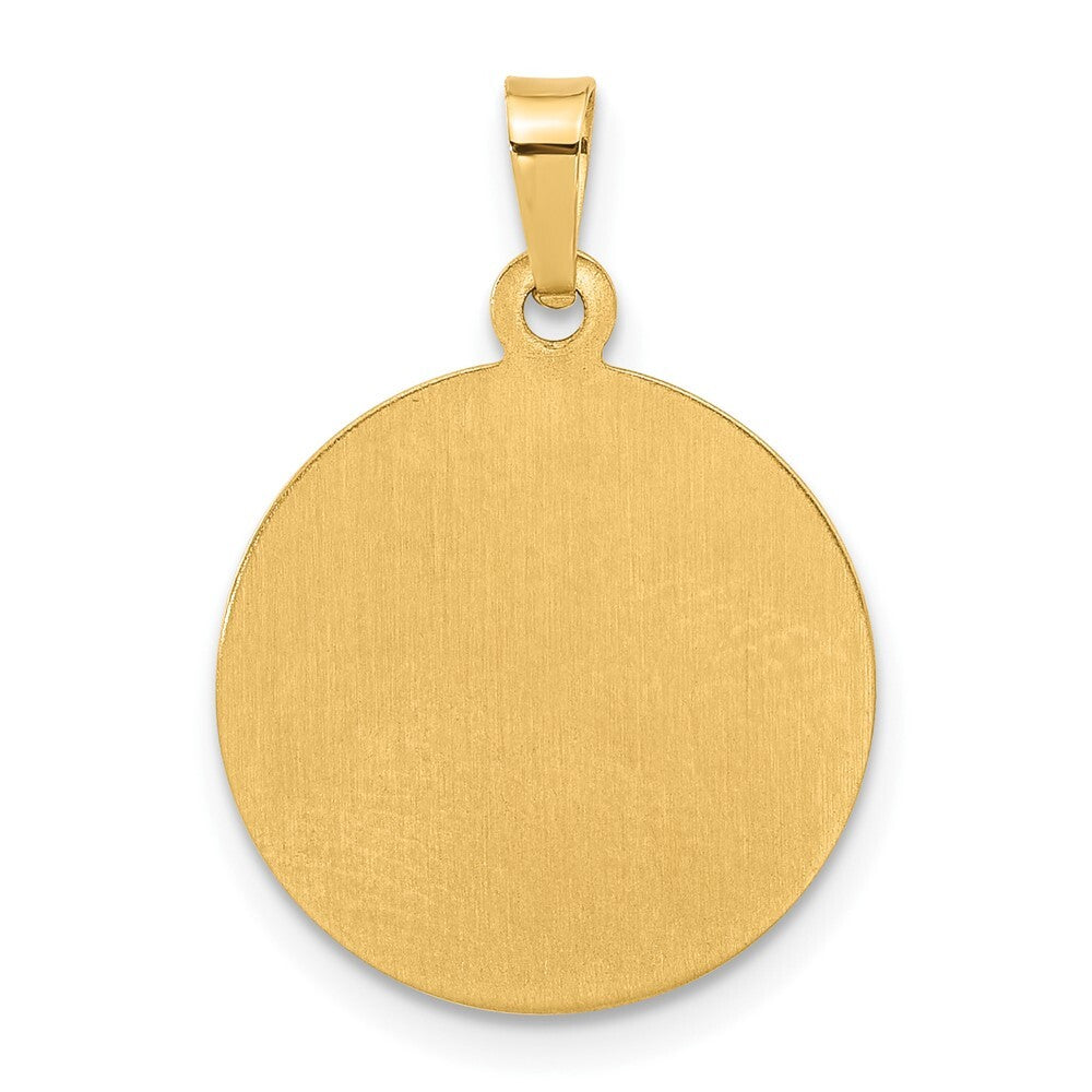 14k Yellow Gold Hollow Buddha Charm Pendant for Women