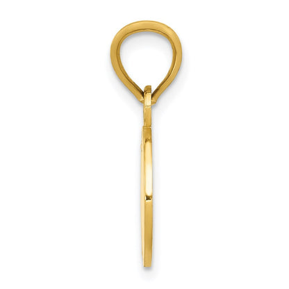 14k Yellow Gold Enameled Baseball Pendant for Women