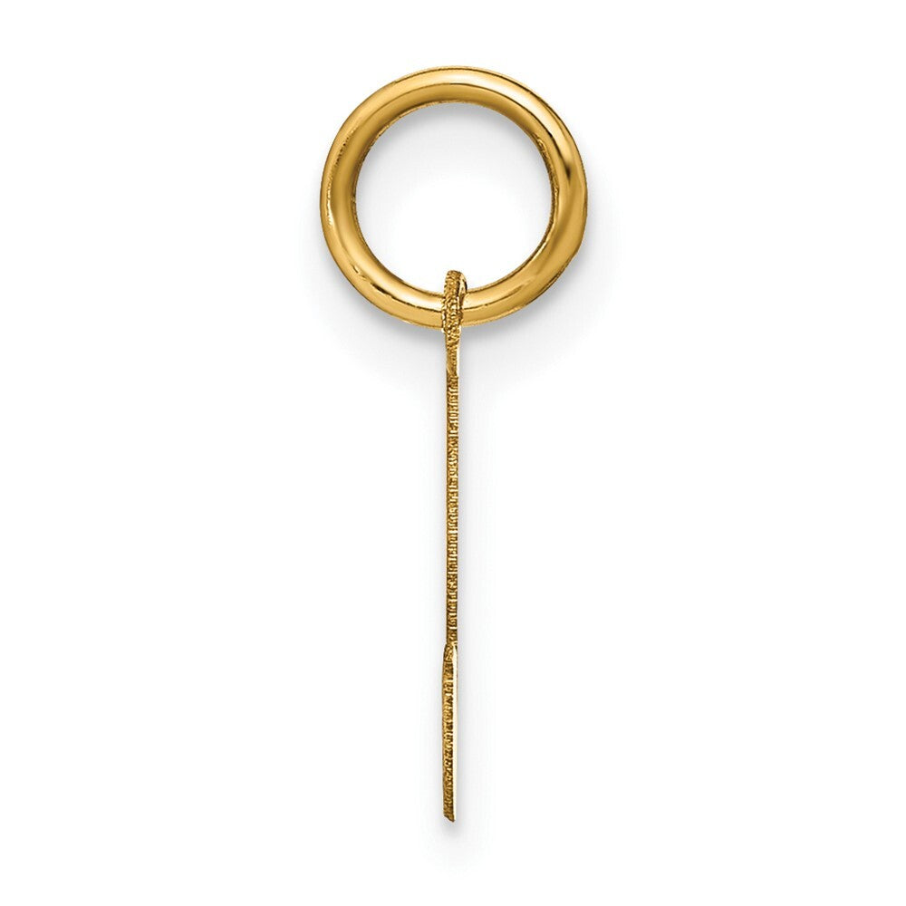 14k Yellow Gold Letter J Initial Pendant for Women