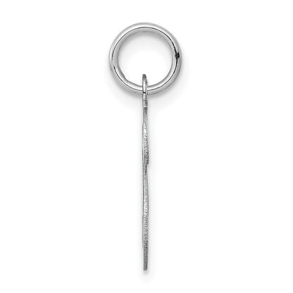 14k White Gold Script Letter S Initial Charm Pendant