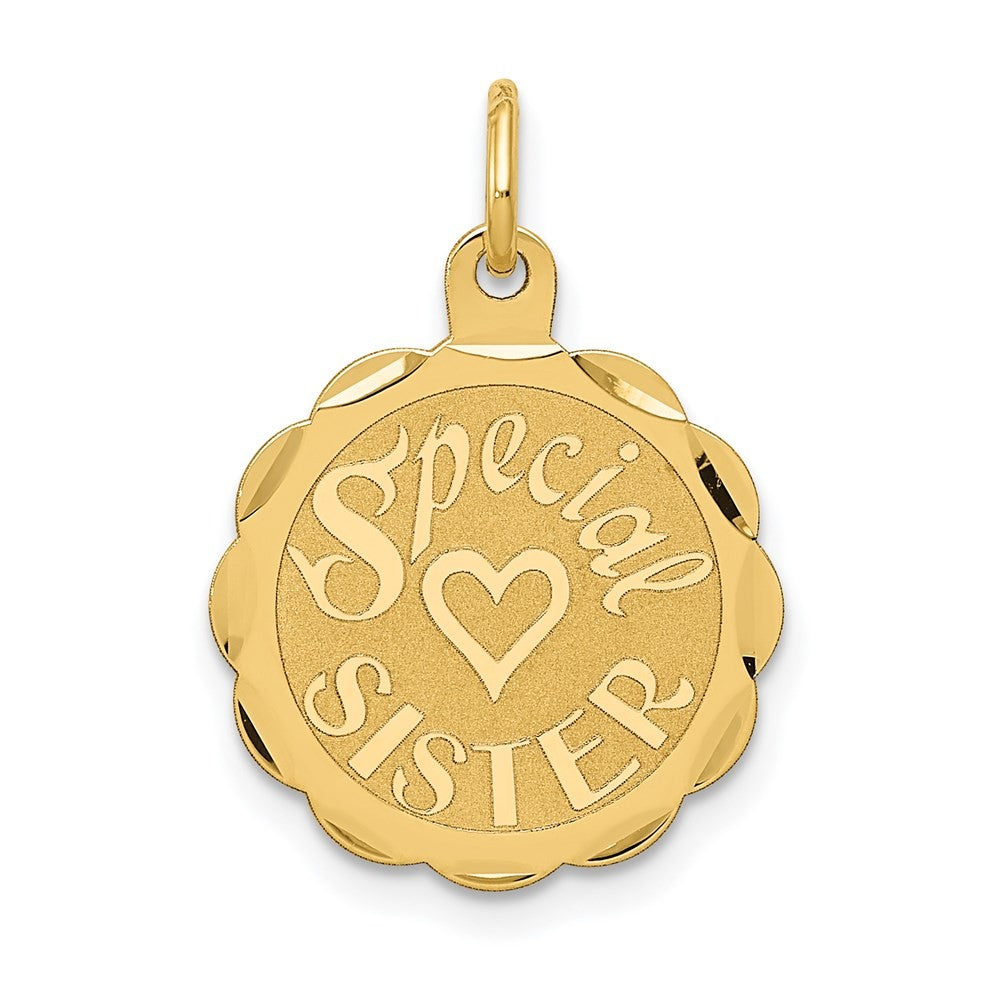 14k Yellow Gold SPECIAL SISTER Charm