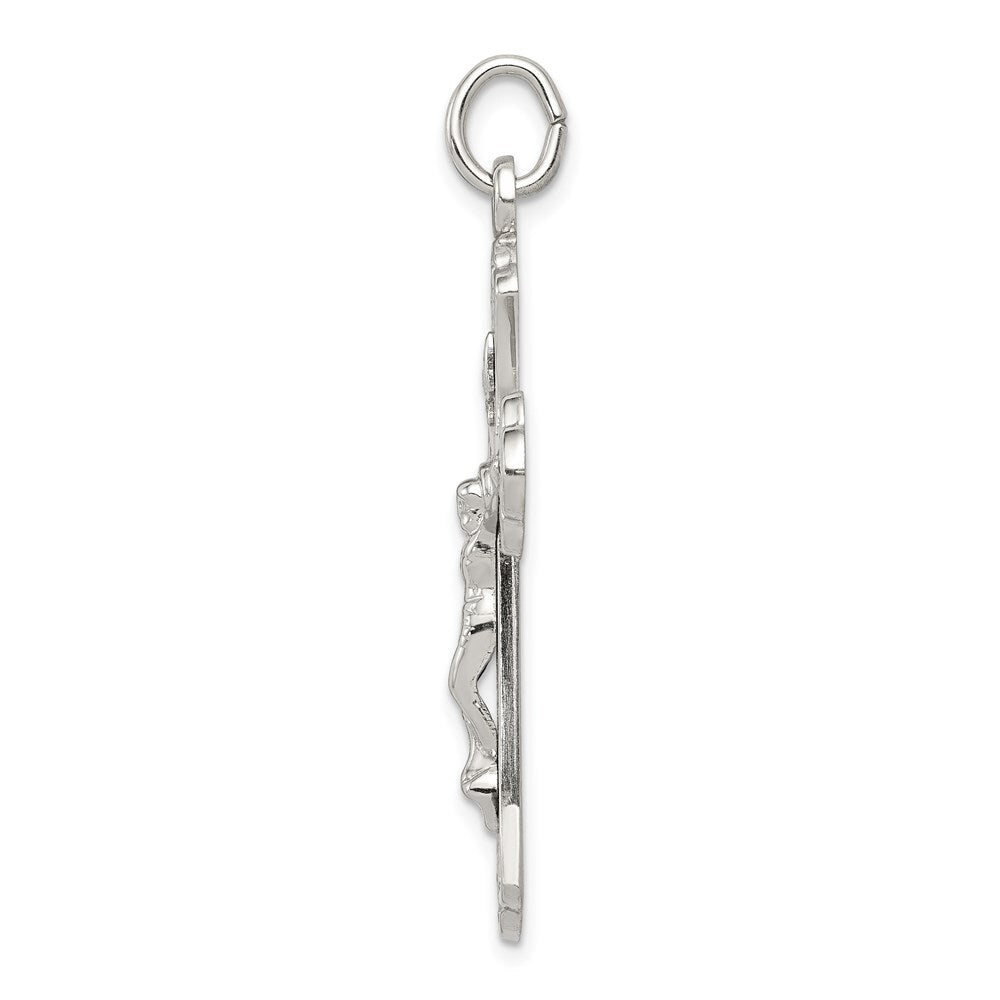 Sterling Silver INRI Crucifix Pendant Holiday Gift for Women