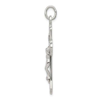 Sterling Silver INRI Crucifix Pendant Holiday Gift for Women
