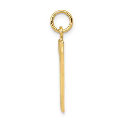 14k Yellow Gold Large Polished Number 1 Charm Pendant for Women