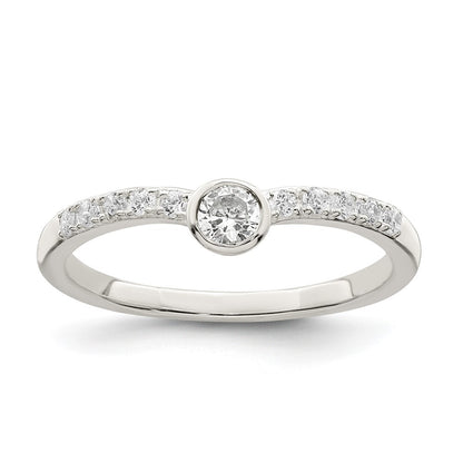 Sterling Silver CZ Ring Size 6