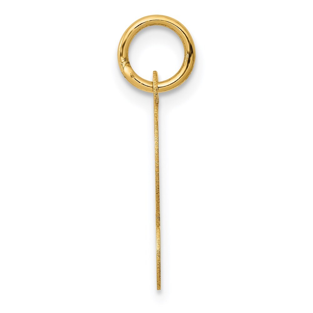 14k Yellow Gold Script Letter L Initial Charm Pendant for Women