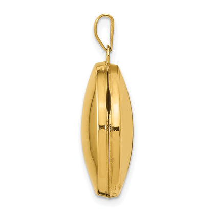 14k Yellow Gold 20mm Round Plain Domed Locket