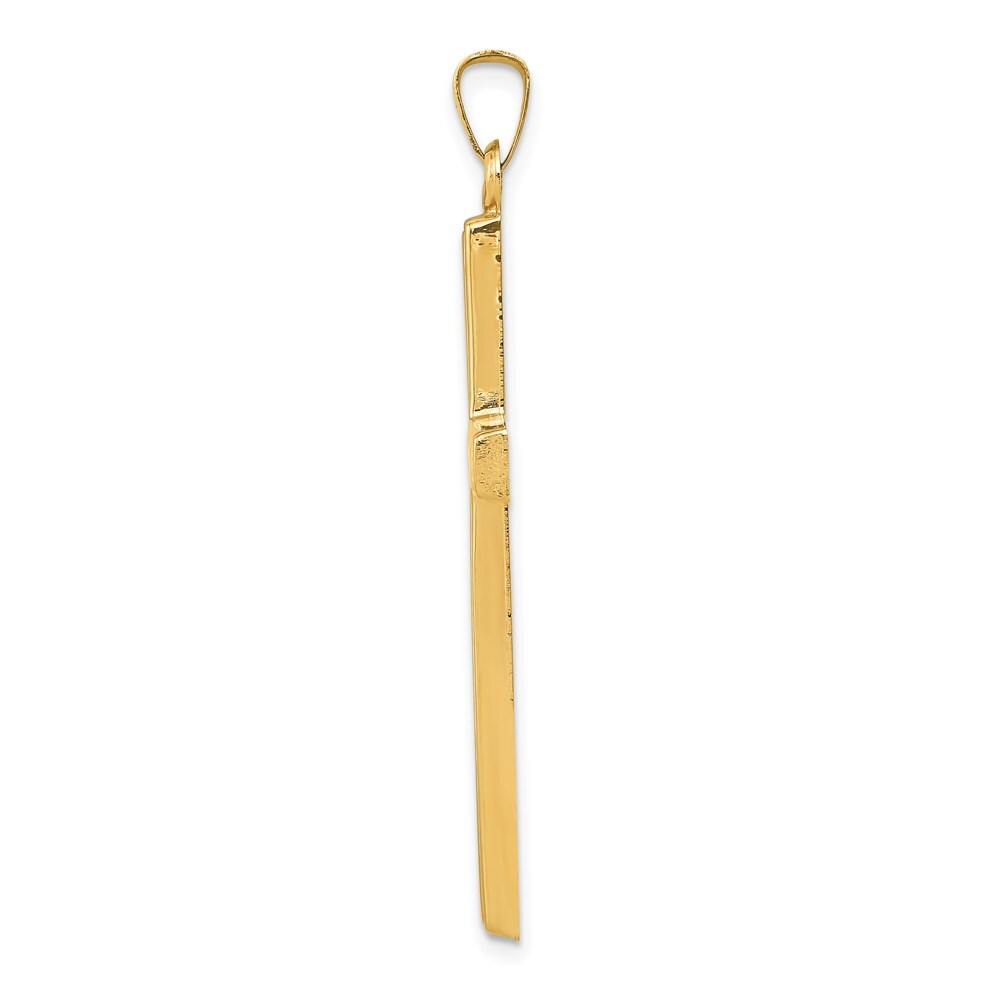 14k Yellow Gold Hollow Cross Pendant