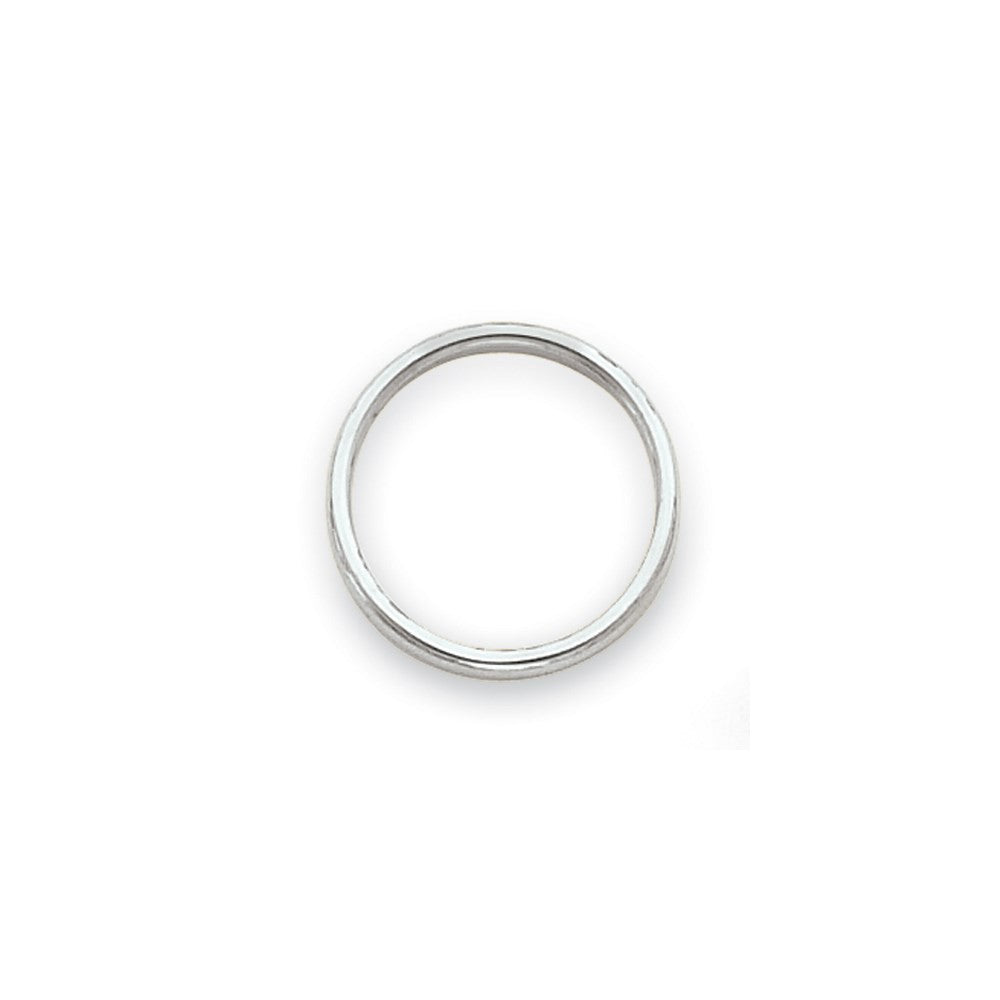 14k White Gold Polished 2mm Stackable Band Ring Size 6