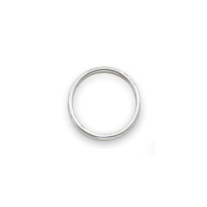 14k White Gold Polished 2mm Stackable Band Ring Size 6