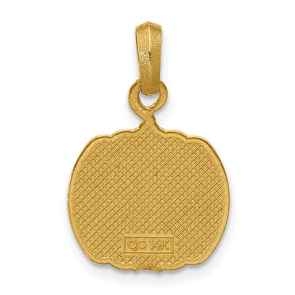 14k Yellow Gold Jack O'Lantern Pendant for Women