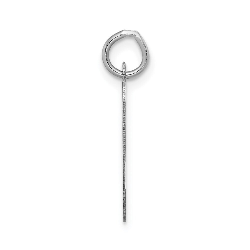 14k White Gold Large Script Letter P Initial Charm Pendant for Women