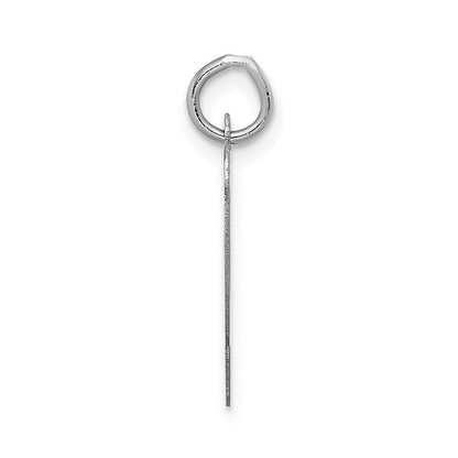 14k White Gold Large Script Letter P Initial Charm Pendant for Women