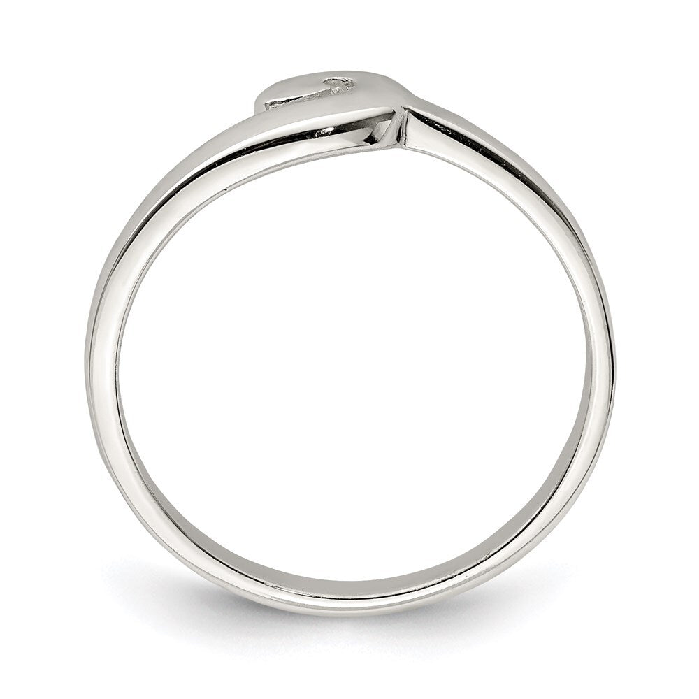 Sterling Silver Polished Swirl Ring Size 7