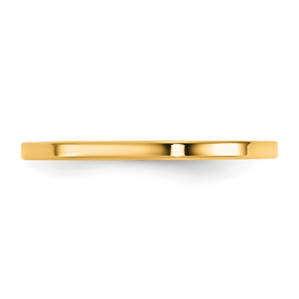 14K Yellow Gold 1.5mm Standard Flat Comfort Fit Band Size 6