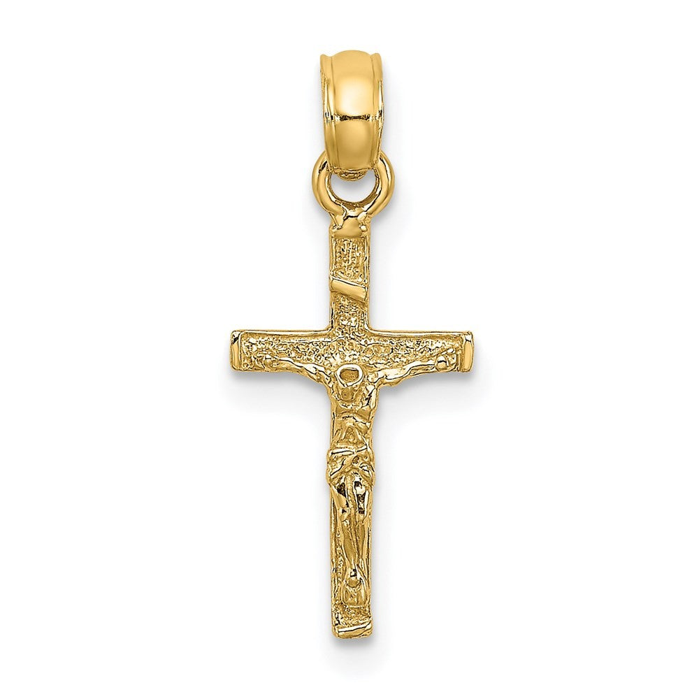14k Yellow Gold Mini Crucifix Charm