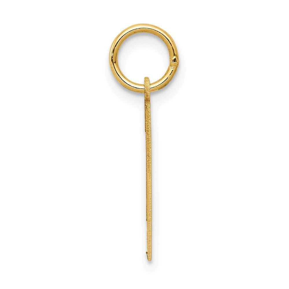 14k Yellow Gold Medium Satin Number 1 Charm