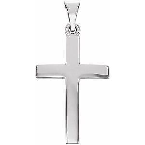 10K White Gold 20x13.7 mm Cross Pendant Perfect Gift Gift for Women