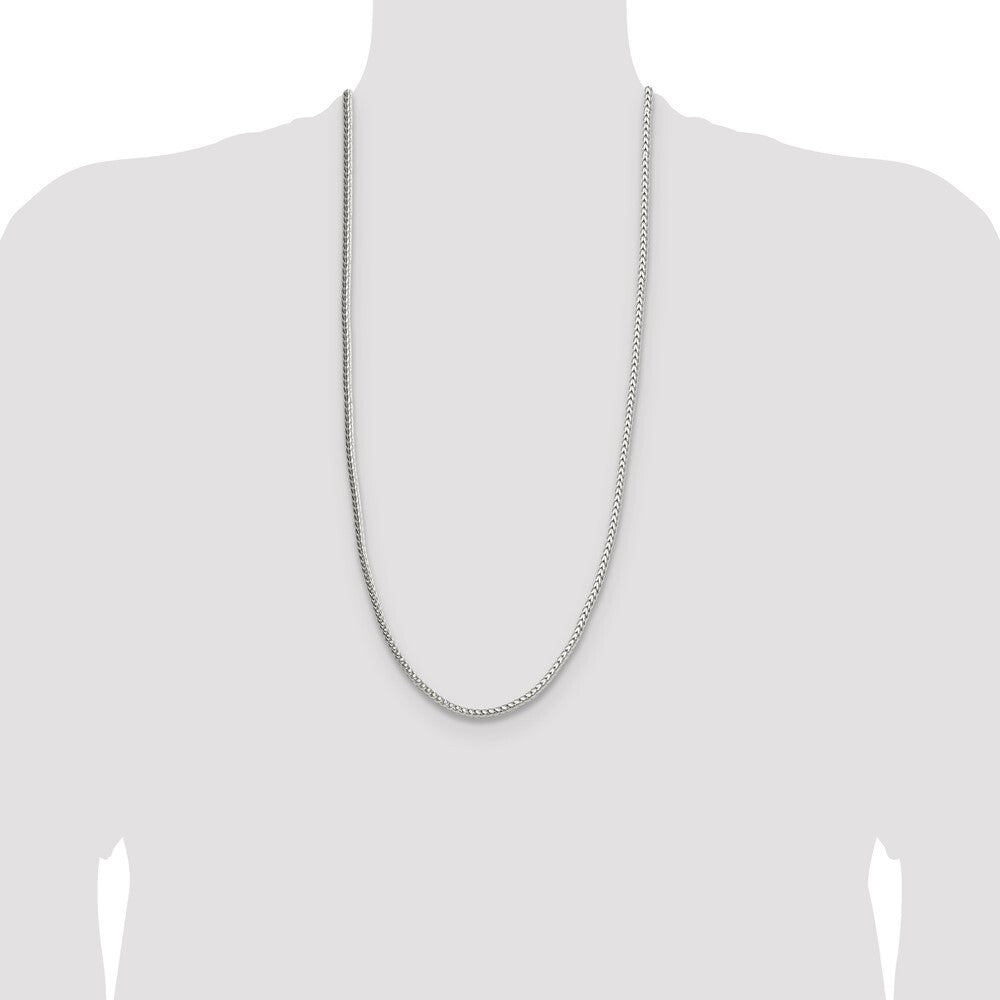Sterling Silver 3.4mm Diamond-cut Round Franco Chain