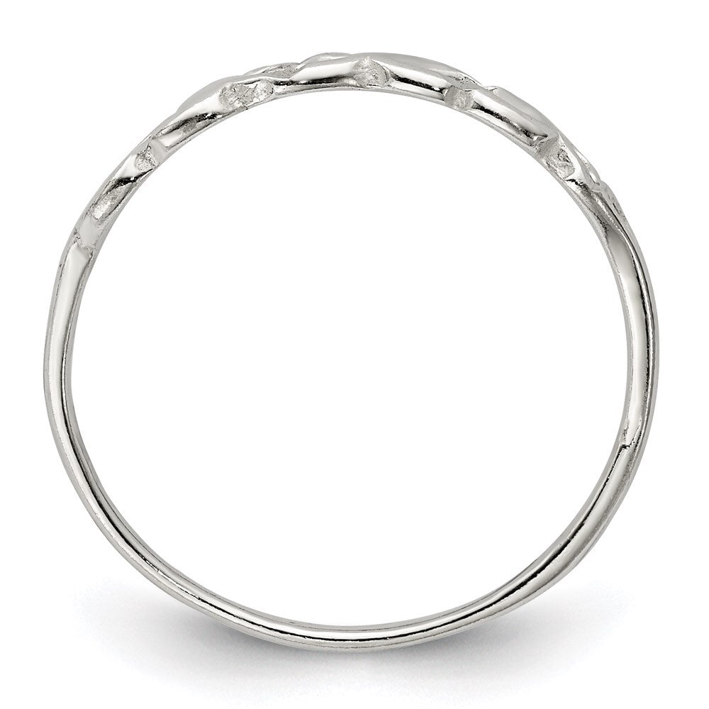Sterling Silver Heart Ring Size 8