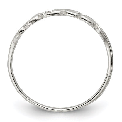Sterling Silver Heart Ring Size 8