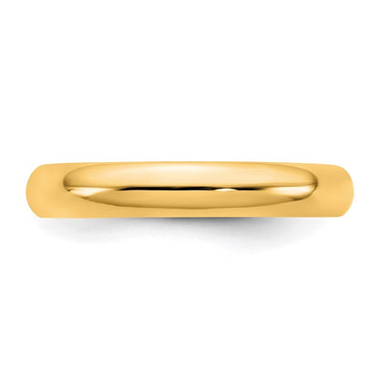 14K Yellow Gold 3.5mm Standard Comfort Fit Band Size 7