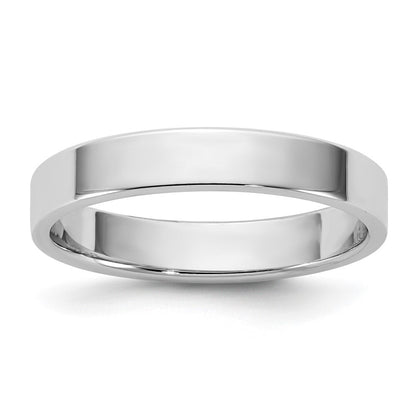 14k White Gold 3.5mm LTW Flat Band Size 10