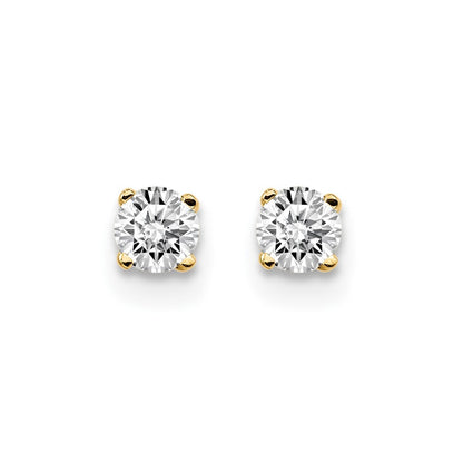 14k Yellow Gold .20ct. I2 K-L Diamond Push-on Stud Earrings Gift for Women