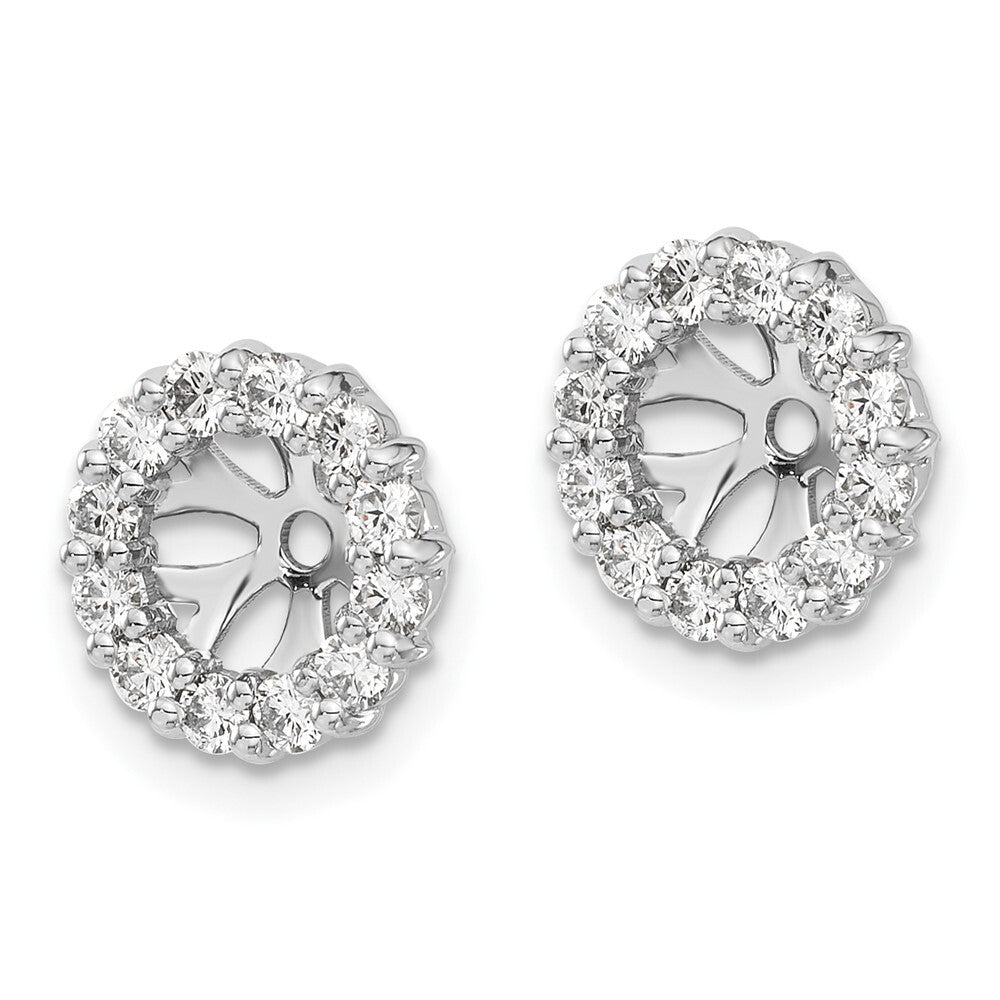 14k White Gold Diamond Earring Jackets