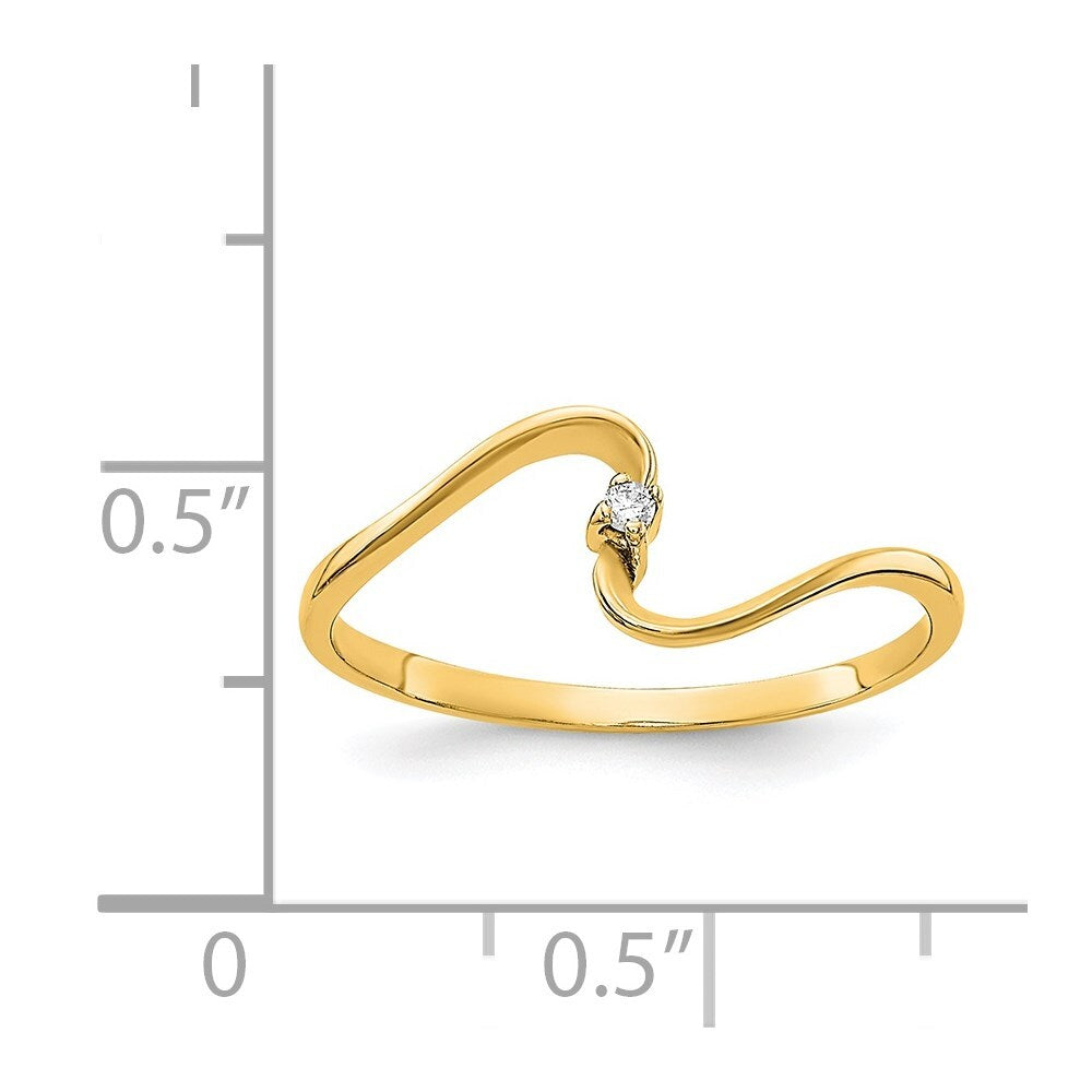 14K Yellow Gold AA Diamond ring