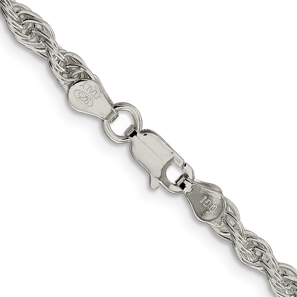Sterling Silver 3.8mm Loose Rope Chain Necklace