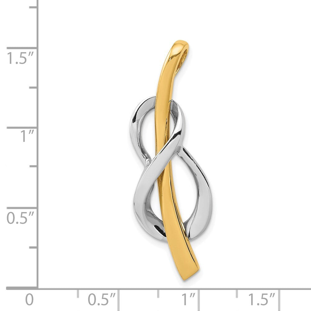 14k Two-tone Gold Slide Pendant for Women