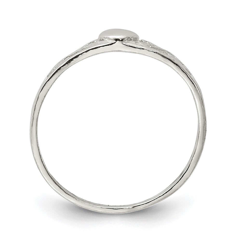 Sterling Silver Heart Ring Size 6
