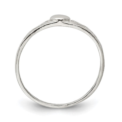 Sterling Silver Heart Ring Size 6