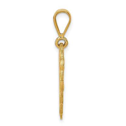 14k Yellow Gold Reversible SWEET 16 Charm Pendant