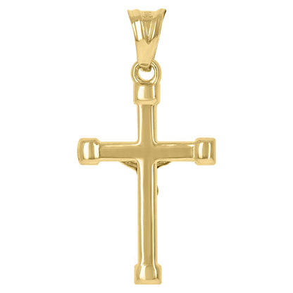 10kt Gold Two-Tone Cross Crucifix Religious Charm Pendant