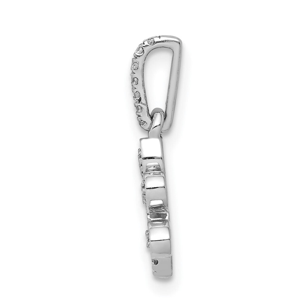14k White Gold 1/10ct. Diamond Paw Print Pendant for Women