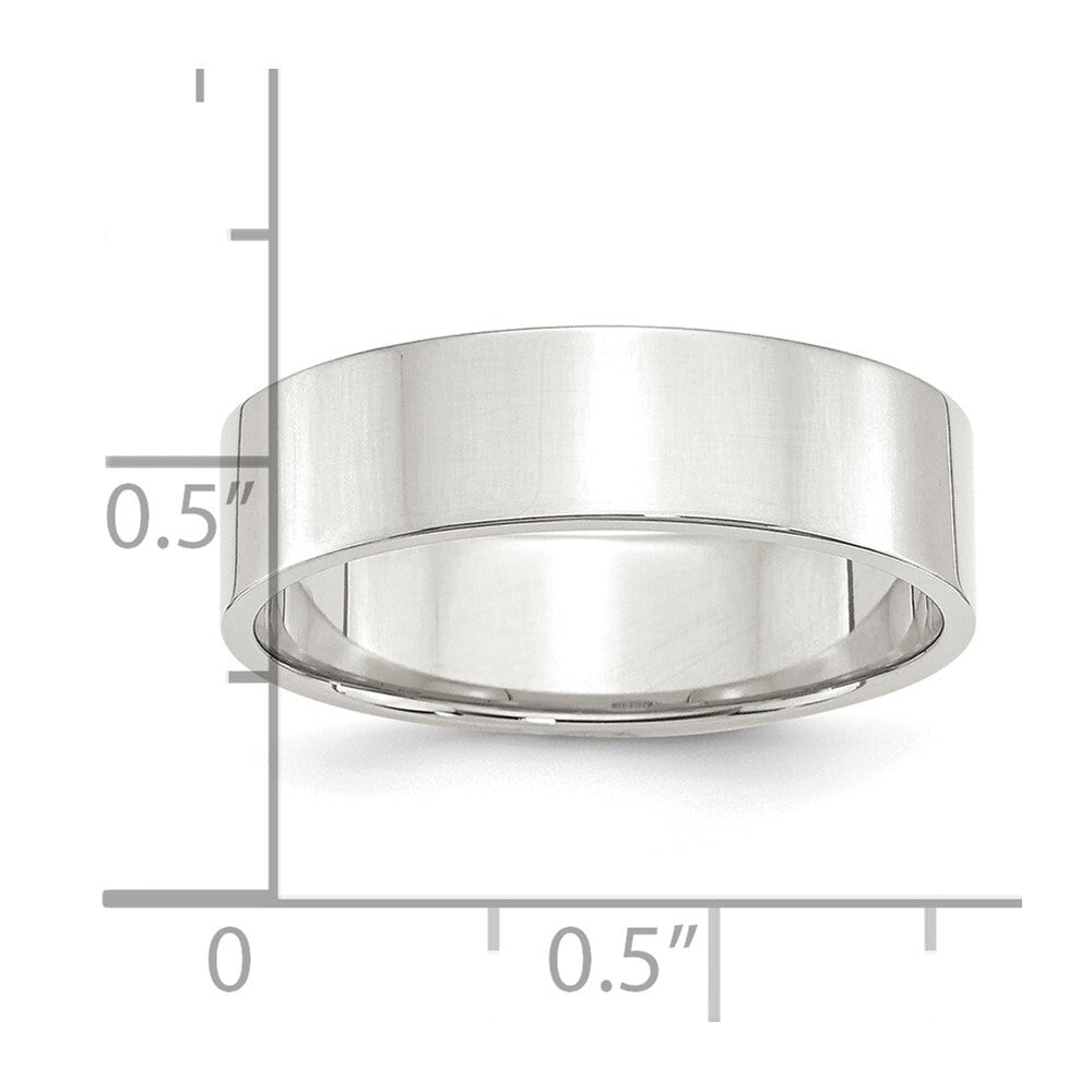 Sterling Silver 6mm Lightweight Flat Size 6 Band Ring