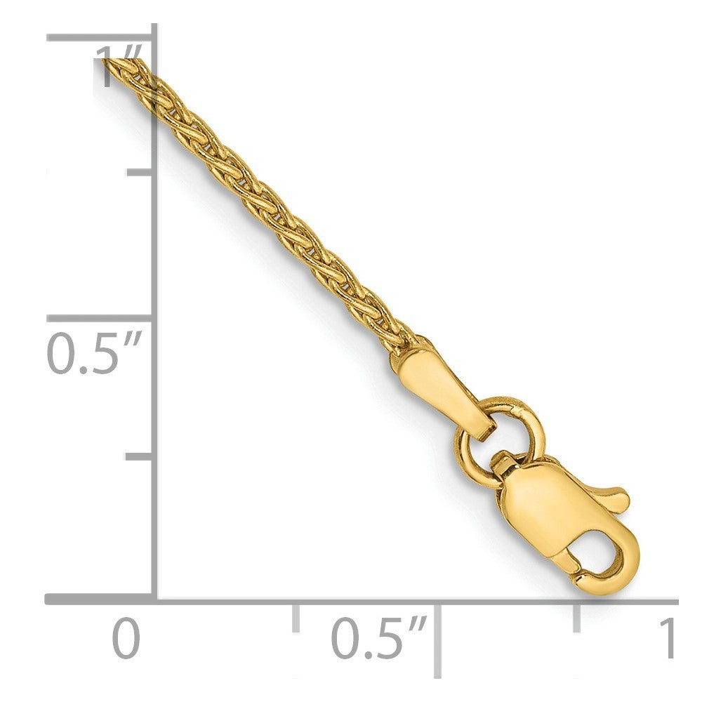 14k Yellow Gold 8 inch 1.5mm Parisian Wheat Bracelet
