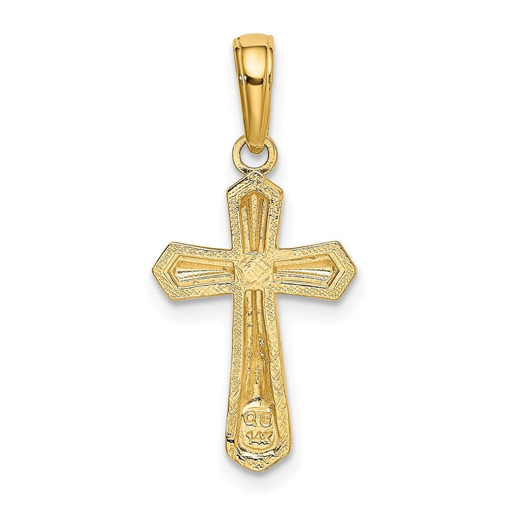 14k Yellow Gold Passion Cross Pendant