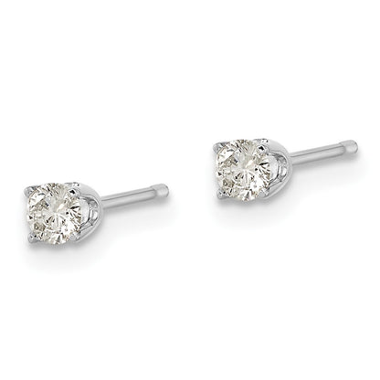14k White Gold AA Quality Complete Diamond Earring Gift for Women