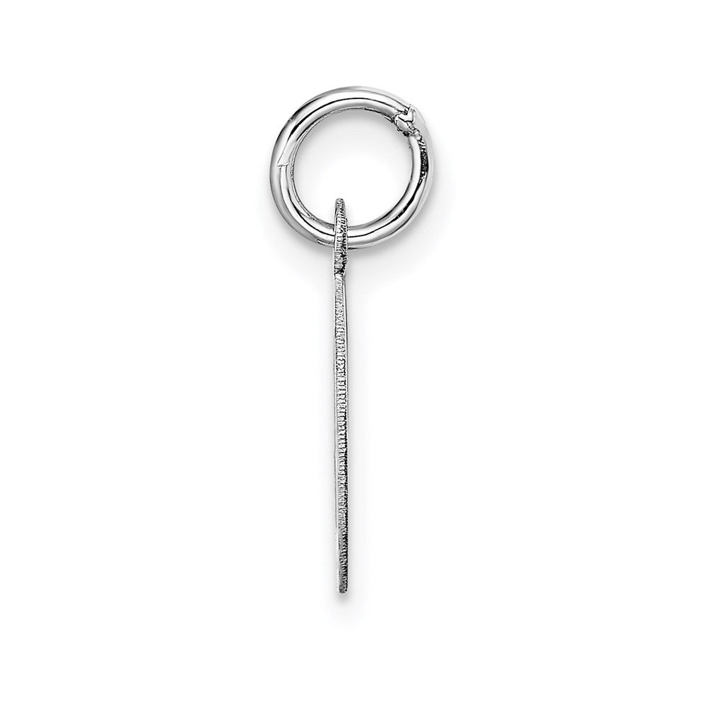 14K White Small Block Letter D Initial Charm
