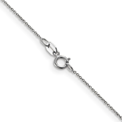 14K White Gold 20 inch .75mm Cable Pendant Chain Necklace