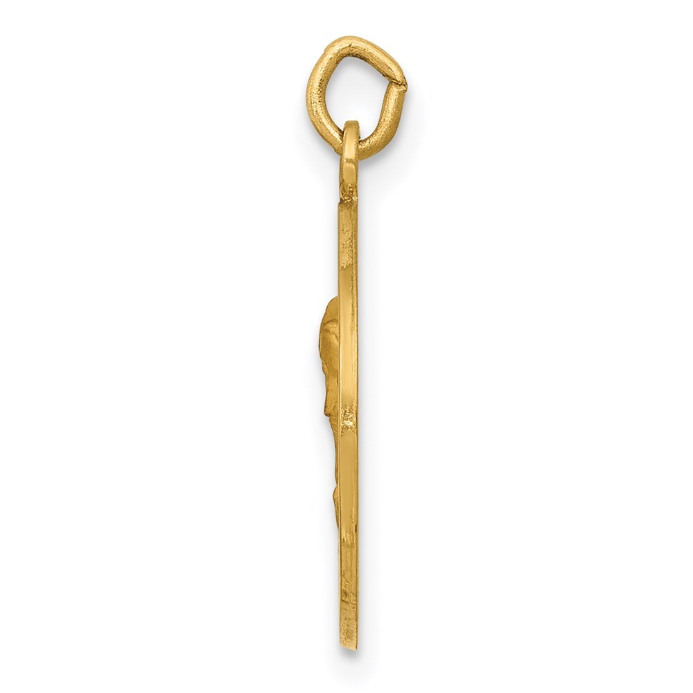 14k Yellow Gold Our Lady of Sorrows Medal Charm Pendant for Women