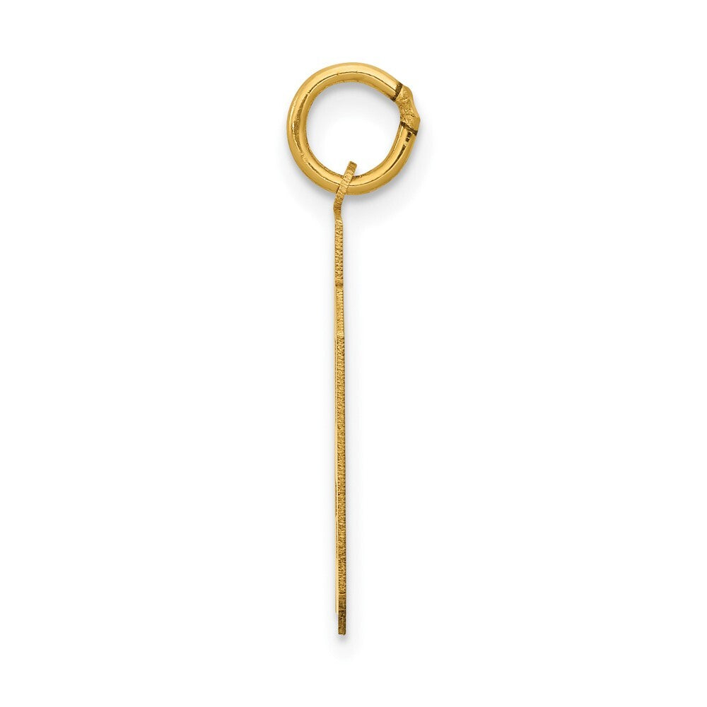 14k Yellow Gold Medium Polished Number 59 Charm Pendant for Women