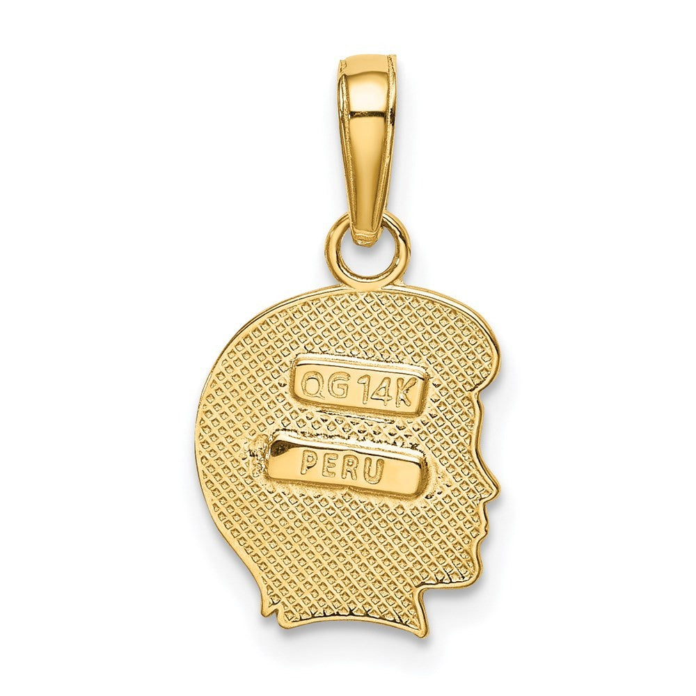14k Yellow Gold Boy Charm Pendant