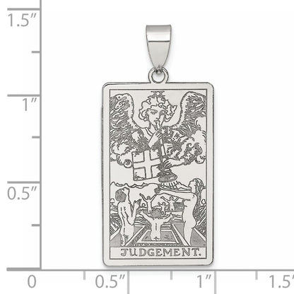 Sterling Silver Judgement Tarot Card Pendant