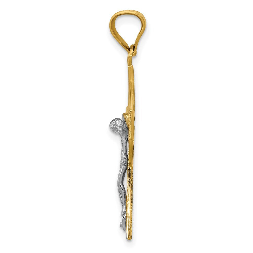 14k Two-tone Gold Iona Crucifix Pendant for Women