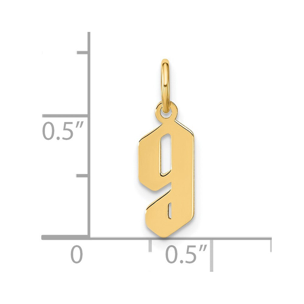 14k Yellow Gold Lowercase Letter G Initial Pendant for Women