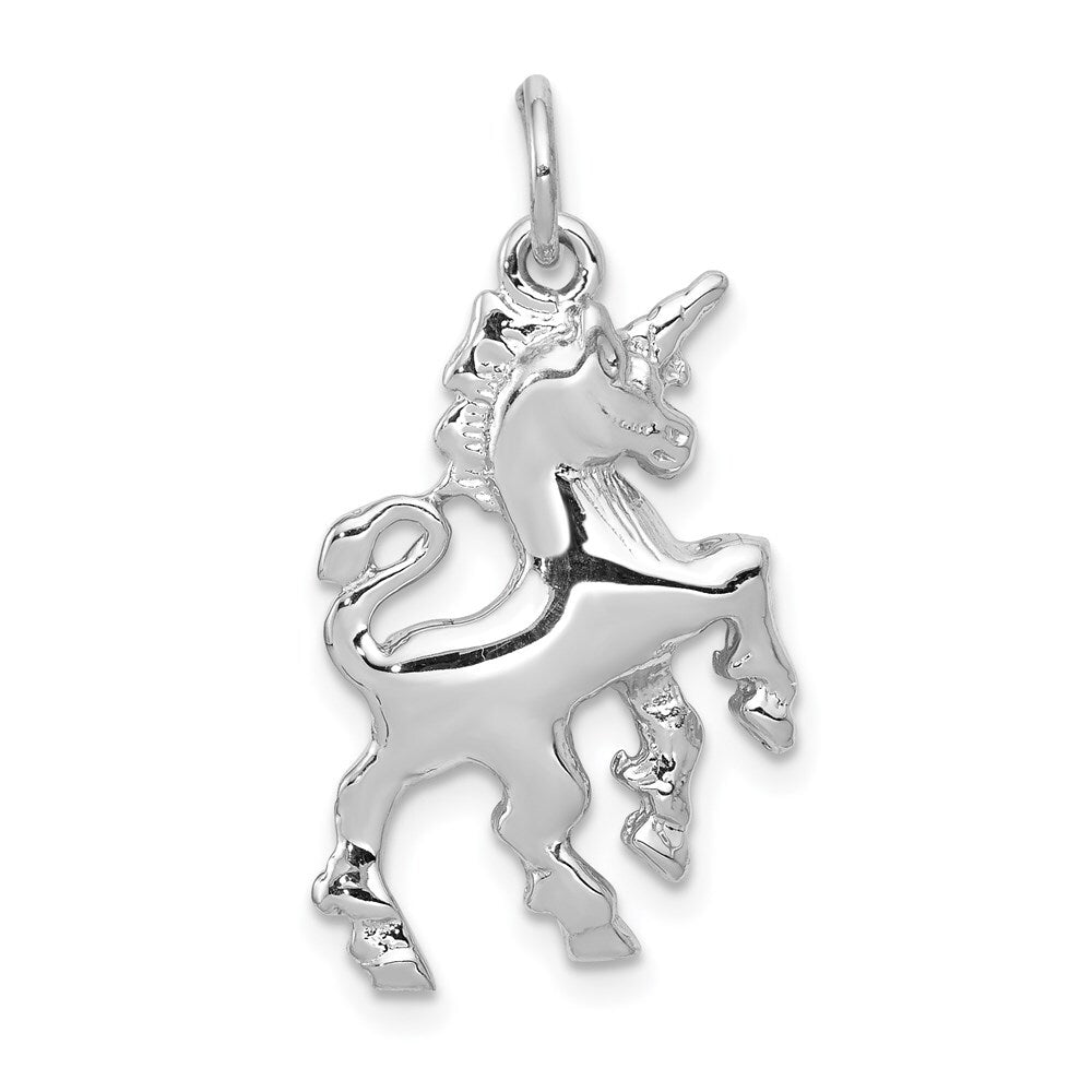 14k White Gold Unicorn Charm Pendant for Women